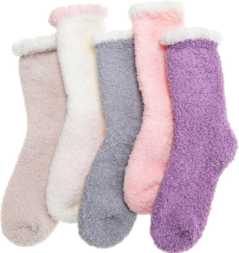 ANTSANG Womens Fuzzy Socks Fluffy Slipper Cozy Cabin Winter Soft Fleece Warm Comfy Thick Christmas Gift Socks - Image 1